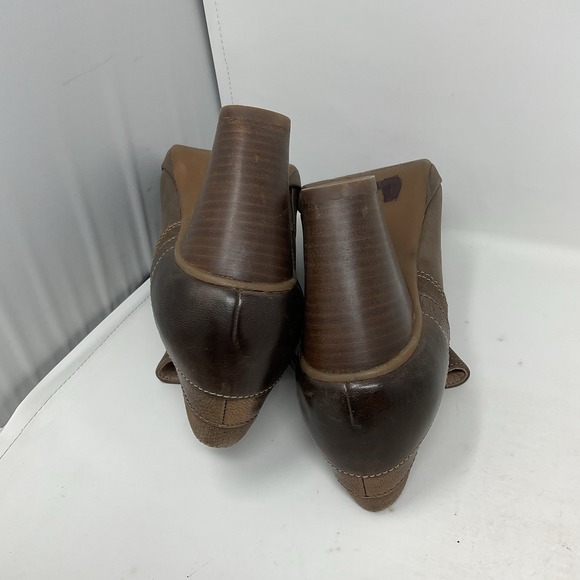 Dansko Ankle Boots Womens 39 US 8.5-9 Brown Leather Side Zip Marcia Booties Heel - Picture 11 of 12